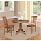 International Concepts Round 36 in Rd Top Pedestal Table, 2 San Remo Chairs, Distressed Oak, 36 in W, 36 in L, 29.1 in H K42-36RT-C10-2 - alternate 4
